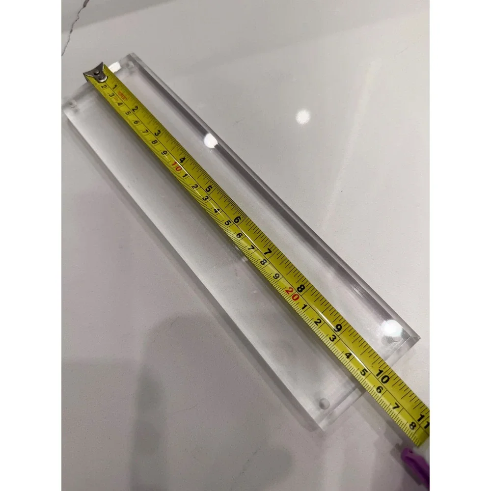 Clear Acrylic Magnetic Picture Frame 10x3 Panoramic Floating Photo Block Display